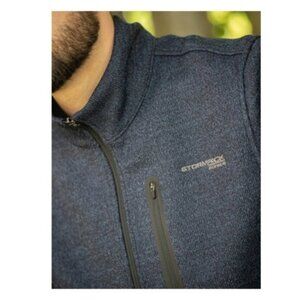 NWT Stormpack Sunice Mens Rib Knit Full Zip Warm Layering Jacket Blue Size S